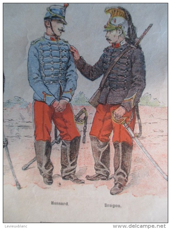 Affiche/Le Petit Journal / Carte de la France/ Uniformes de l´Armée Française/ Vers 1895  AFF10