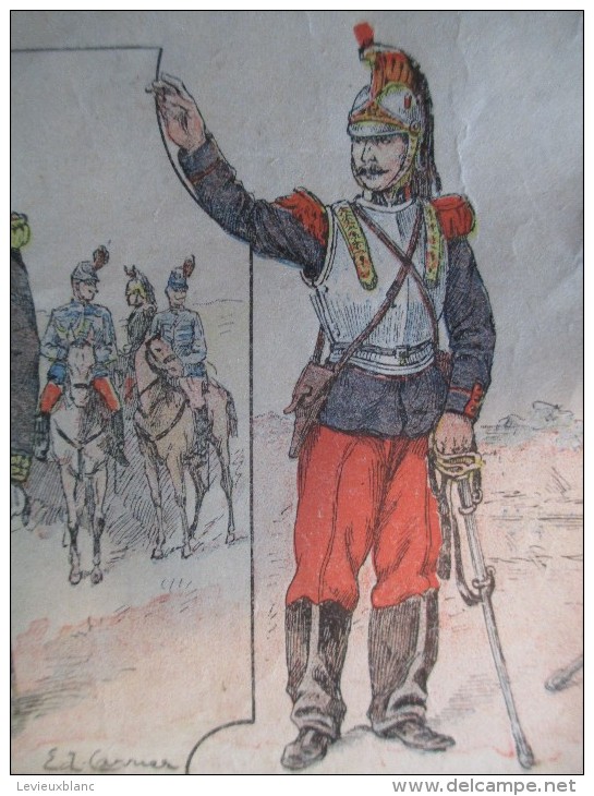 Affiche/Le Petit Journal / Carte de la France/ Uniformes de l´Armée Française/ Vers 1895  AFF10
