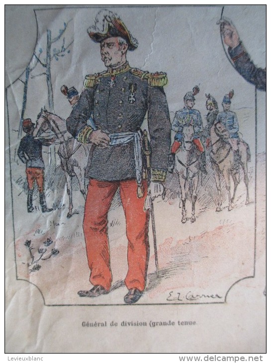 Affiche/Le Petit Journal / Carte de la France/ Uniformes de l´Armée Française/ Vers 1895  AFF10