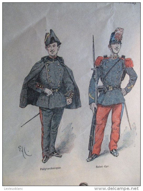 Affiche/Le Petit Journal / Carte de la France/ Uniformes de l´Armée Française/ Vers 1895  AFF10