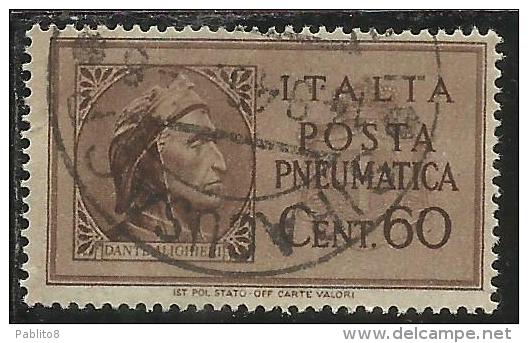 ITALIA REPUBBLICA ITALY REPUBLIC LUOGOTENENZA 1945 PNEUMATICA 60 CENTESIMI TIMBRATO USED - Used