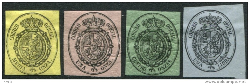 Edifil 35-38 Nuevos. 1855 Escudo De España. Serie Completa - Unused Stamps