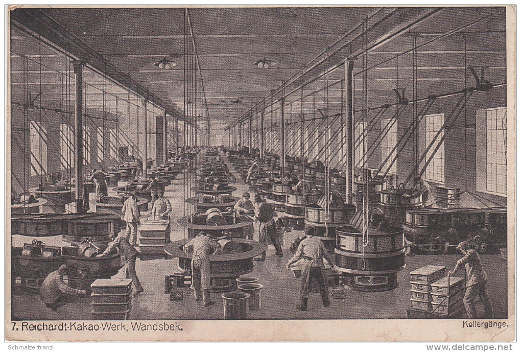 Litho AK Hamburg - Wandsbek Reichardt Kakao Werk Fabrik Kollergänge Karte Nr. 7 - Wandsbek