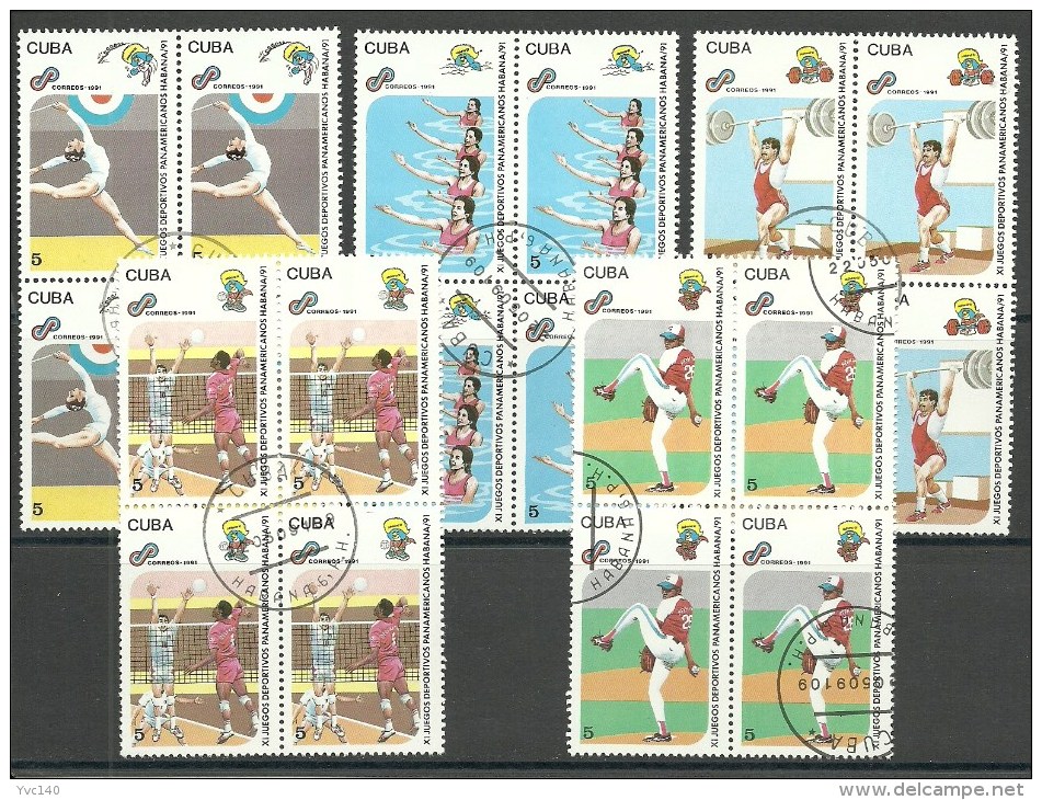 Cuba; 1991 11th Pan-American Games, Havana (3rd Issue) - Oblitérés