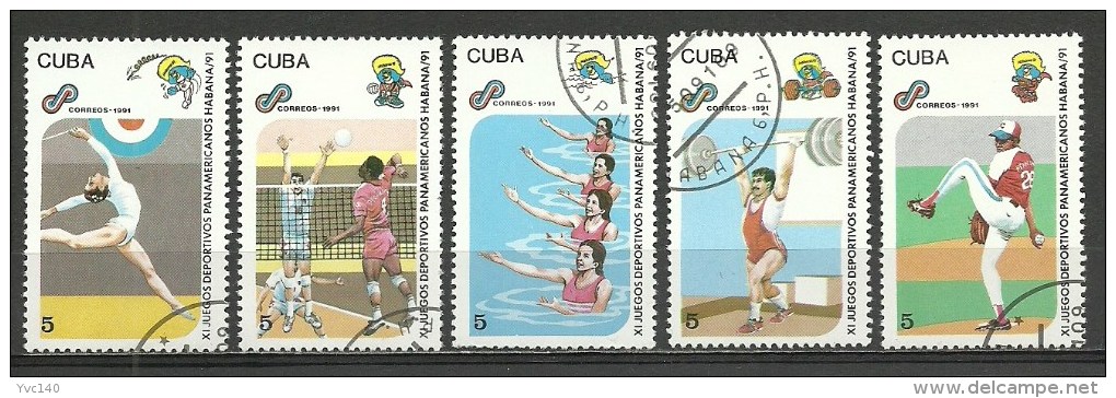 Cuba; 1991 11th Pan-American Games, Havana (3rd Issue) - Gebruikt