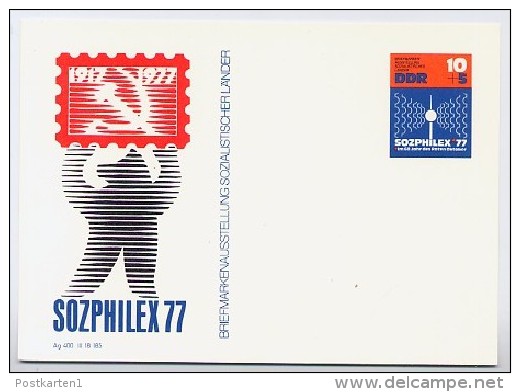 DDR Sonder-Postkarte P 82 SOZPHILEX 1977 ** Kat. 8,00 € - Postcards - Mint