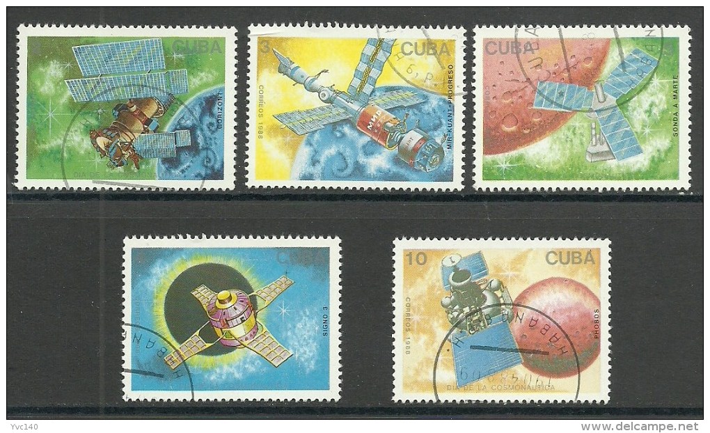Cuba; 1988 Cosmonautics Day - Oblitérés