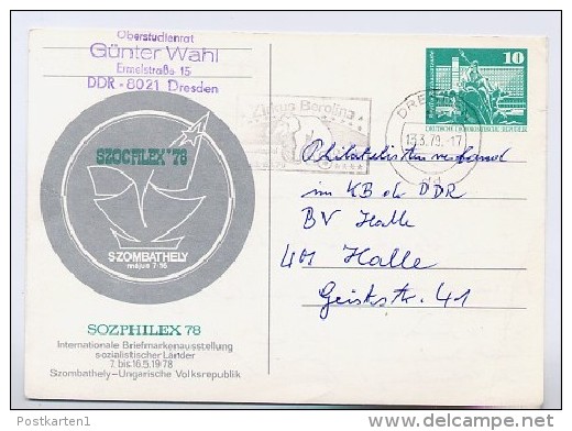 ELEFANT ZIRKUS BEROLINA Dresden 1979 Auf DDR P83 Postkarte Sozphilex - Circo