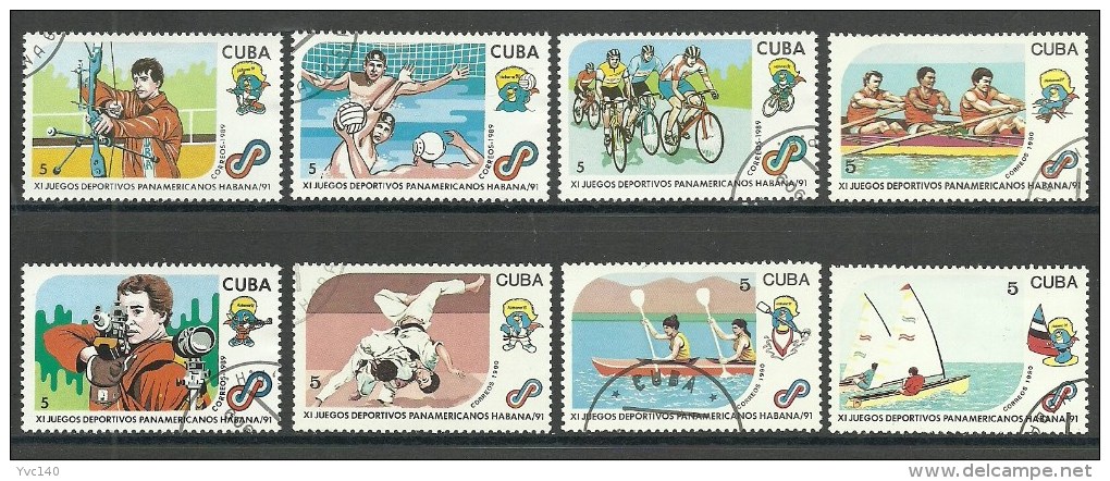 Cuba; 1991 11th Pan-American Games, Havana - Oblitérés