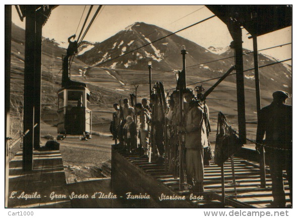 L'AQUILA GRAN SASSO FUNIVIA 1956 - L'Aquila