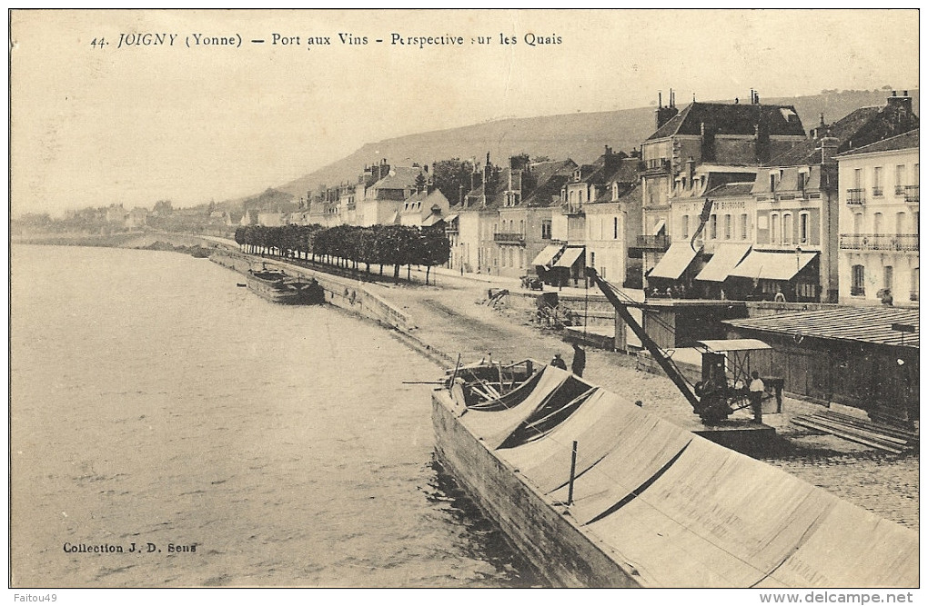 JOIGNY  -   Port Aux Vins - Perspective Sur Les Quais   220 - Joigny