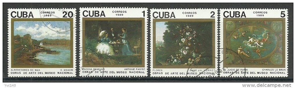 Cuba; 1989 Paintings In National Museum - Oblitérés