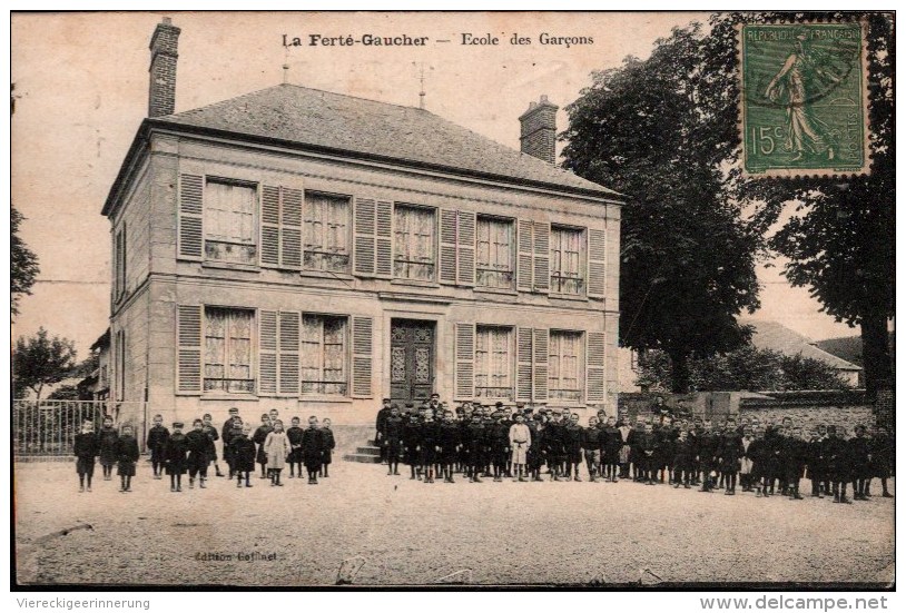 ! [77] Carte Postale, Cpa, La Ferte Gaucher, Ecole Des Garcons, Schule,  Frankreich, France - La Ferte Gaucher