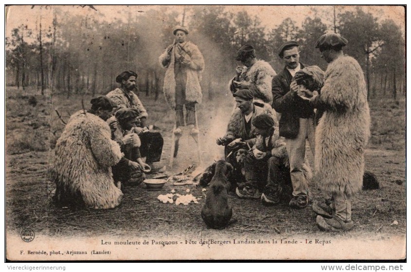 ! Leu Moulete De Pasquons , Bergers Landais, France, Frankreich, Types, 1912 - Autres & Non Classés