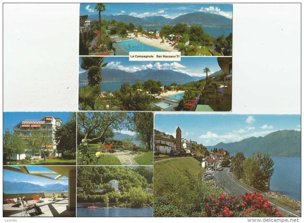 SAN NAZZARO Ferienzentrum La Campagnola Casa Alabardia Gambarogno 3 Cartoline - Gambarogno