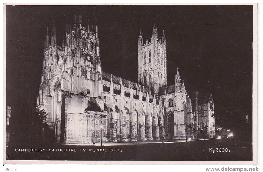 PC Canterbury Cathedral By Floodlight - 1952 (3452) - Canterbury