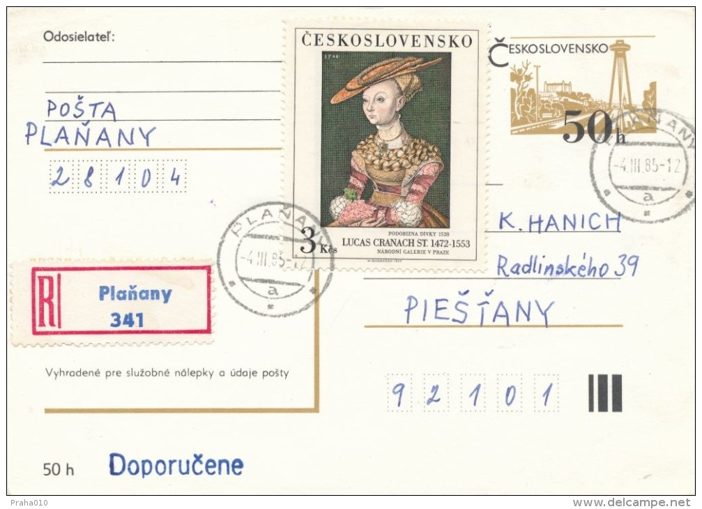 I2876 - Czechoslovakia (1985) 281 04 Planany - Lettres & Documents