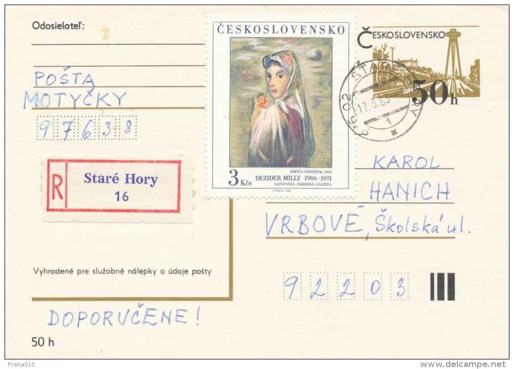 I2887 - Czechoslovakia (1983) 976 38 Stare Hory - Lettres & Documents