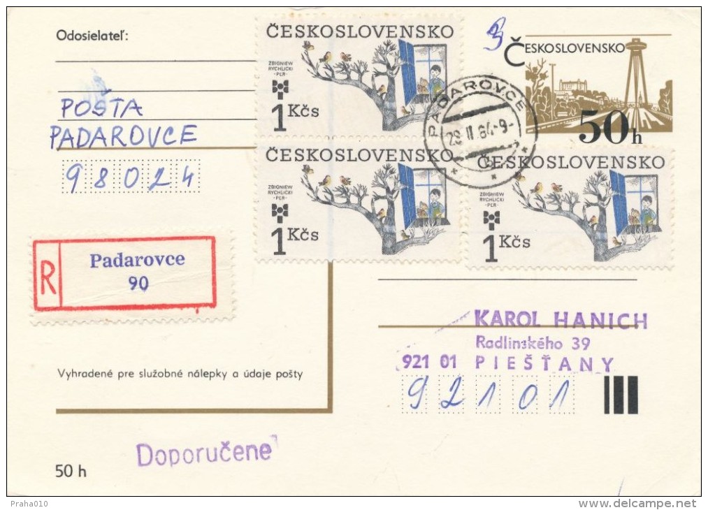 I2897 - Czechoslovakia (1984) 980 24 Padarovce - Lettres & Documents