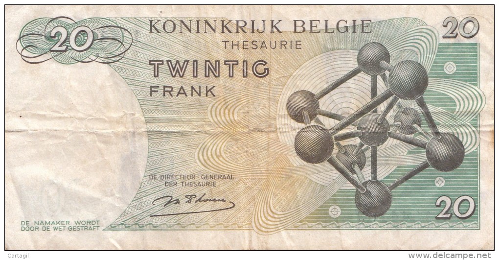 Billets - B1117 -  Belgique    - Billet  20 Francs ( Type, Nature, Valeur, état... Voir 2 Scans) - Sonstige & Ohne Zuordnung