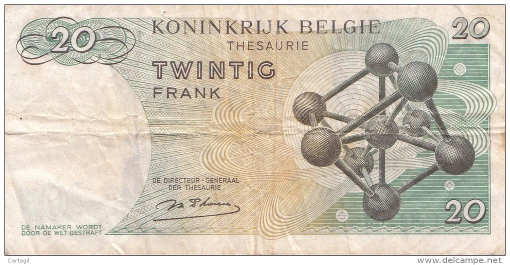 Billets - B1117 -  Belgique    - Billet  20 Francs ( Type, Nature, Valeur, état... Voir 2 Scans) - Other & Unclassified