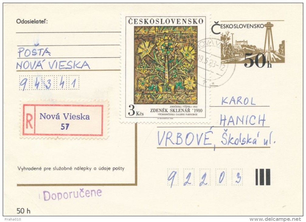 I2904 - Czechoslovakia (1983) 943 41 Nova Vieska - Lettres & Documents