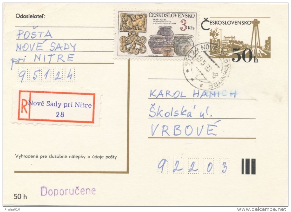 I2905 - Czechoslovakia (1983) 951 24 Nove Sady Pri Nitre - Lettres & Documents