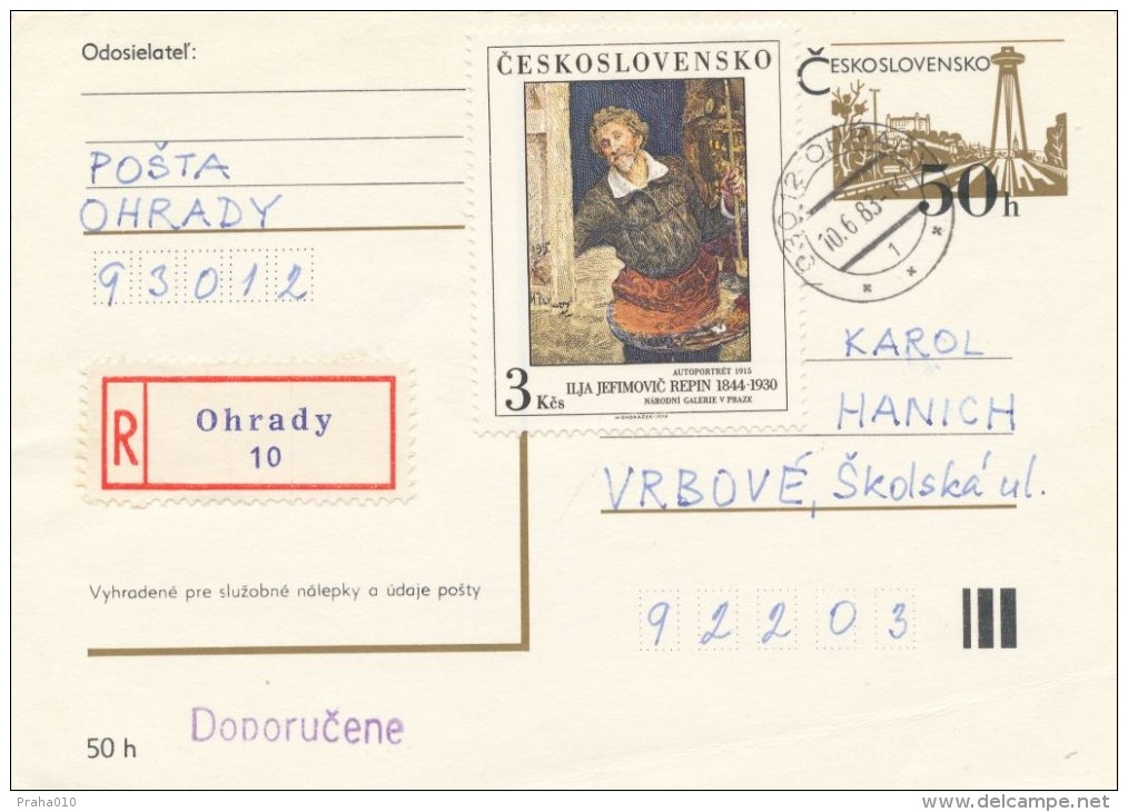 I2906 - Czechoslovakia (1983) 930 12 Ohrady - Lettres & Documents