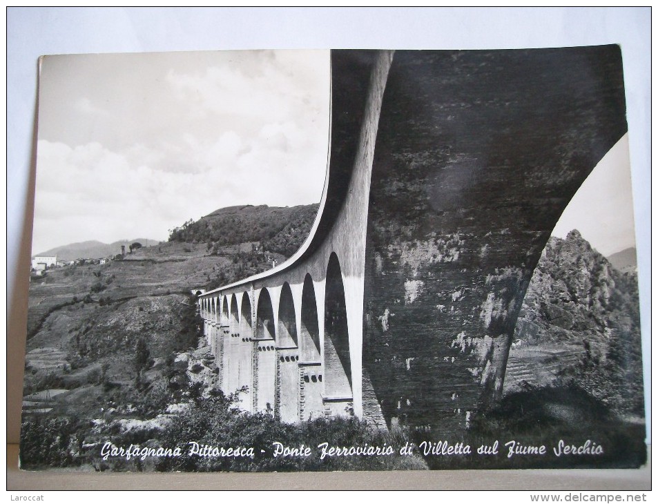 VG 1961 - Lucca - Garfagnana Pittoresca - Ponte Ferroviario Di Villetta Sul Fiume Serchio - Ponti -  2 Scans. - Ouvrages D'Art