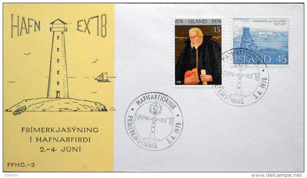 Iceland 1978 Special Cancel Cover Leuchttûrme/ Lighthaus 3-6 ( Lot 3014 ) - Cartas & Documentos