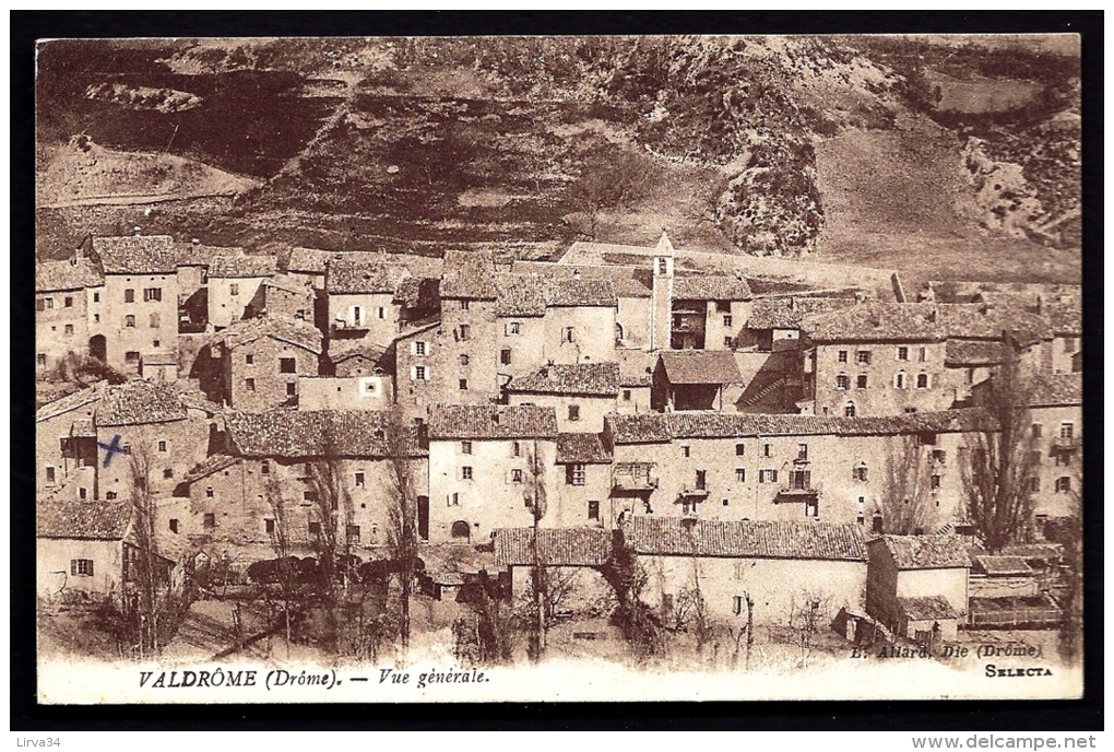 CPA  ANCIENNE- FRANCE- VALDROME (26)- VUE GENERALE EN HIVER- TRES GROS PLAN DE FACE- VOIR VERSO - Sonstige & Ohne Zuordnung