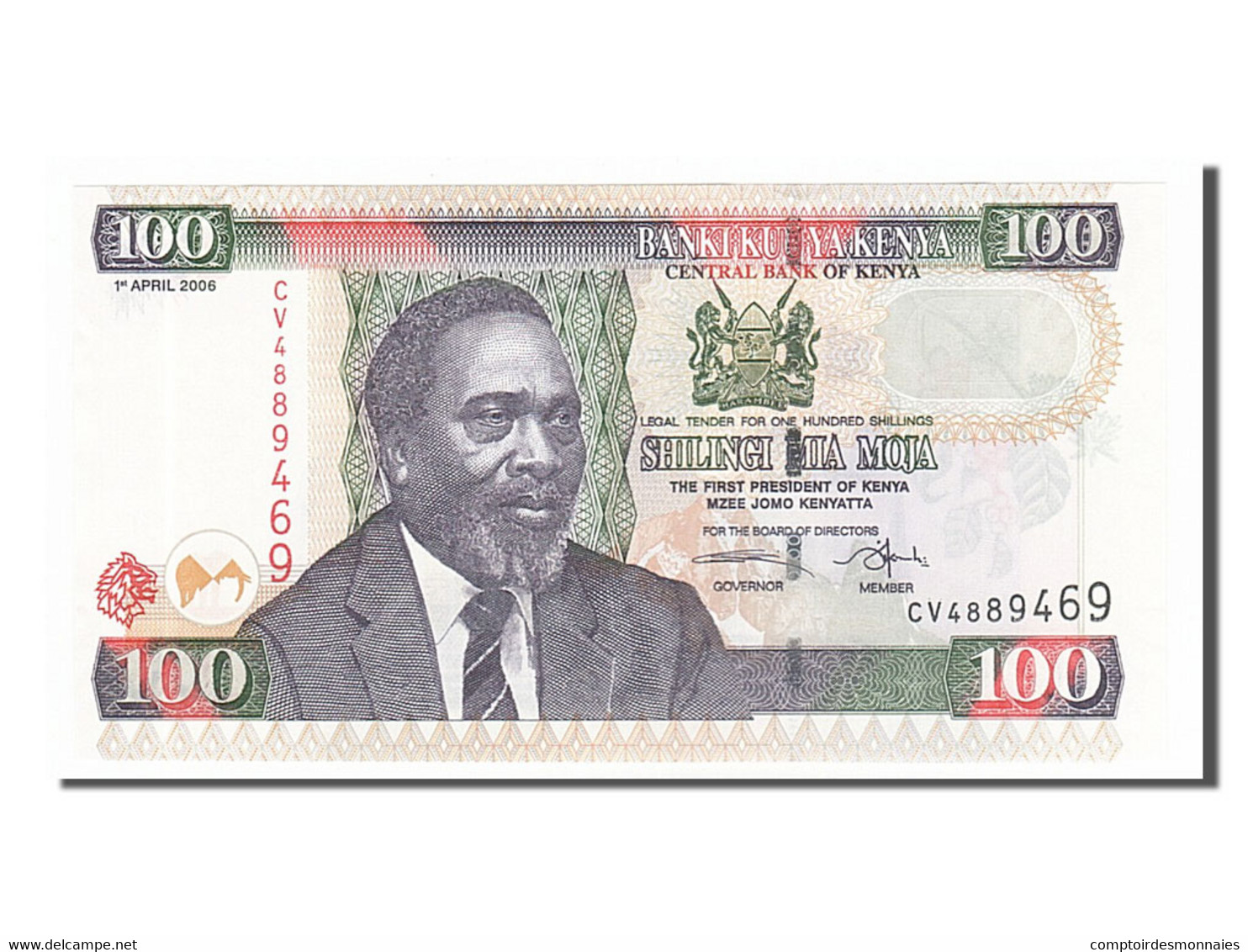 Billet, Kenya, 100 Shillings, 2006, 2006-04-01, NEUF - Kenya