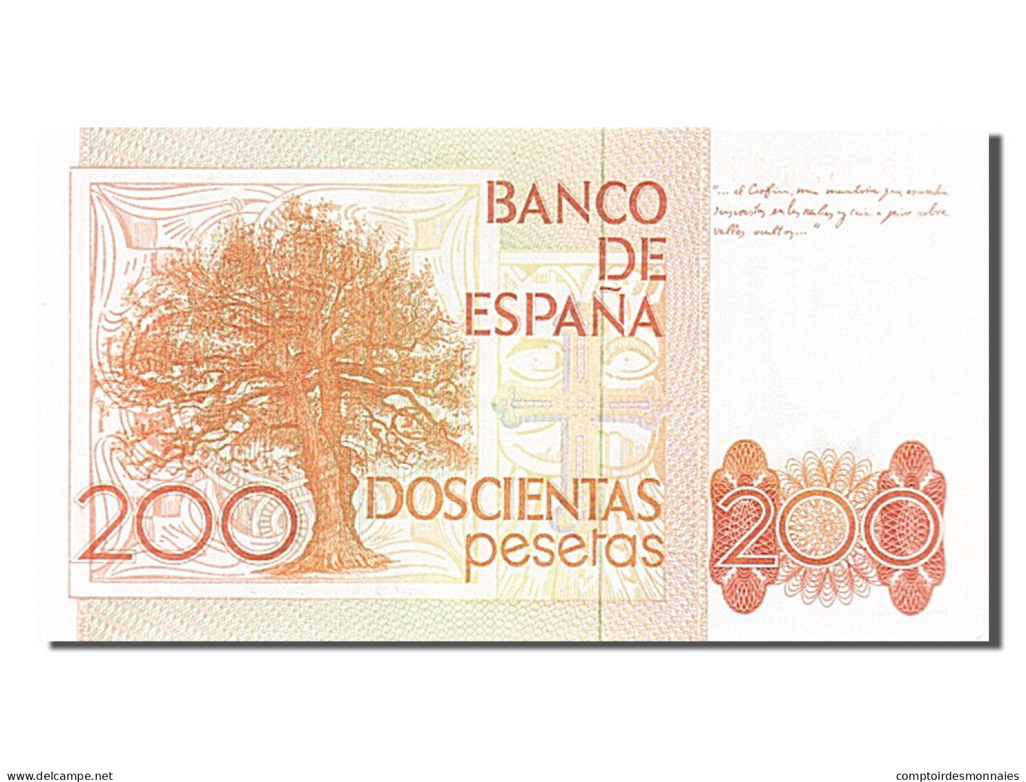 Billet, Espagne, 200 Pesetas, 1980, 1980-09-16, NEUF - [ 4] 1975-…: Juan Carlos I.