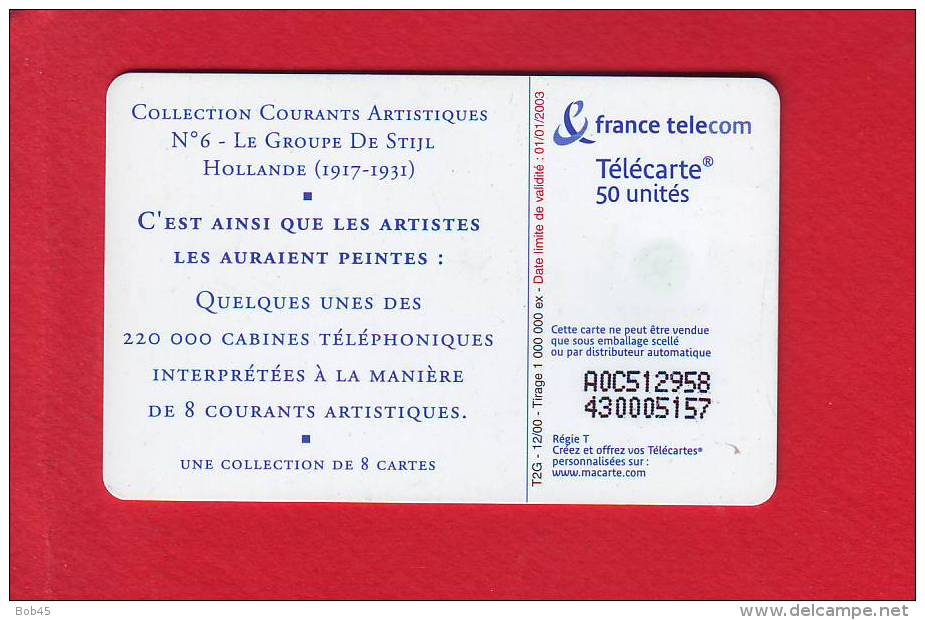 469 - Telecarte Publique Collection Courant Artistique Le Groupe De Stijl (F1108A) - 2000