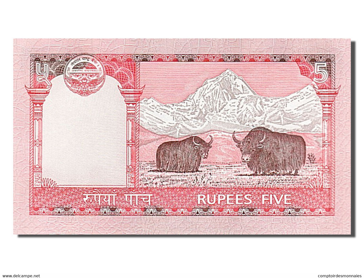 Billet, Népal, 5 Rupees, 2002, NEUF - Nepal