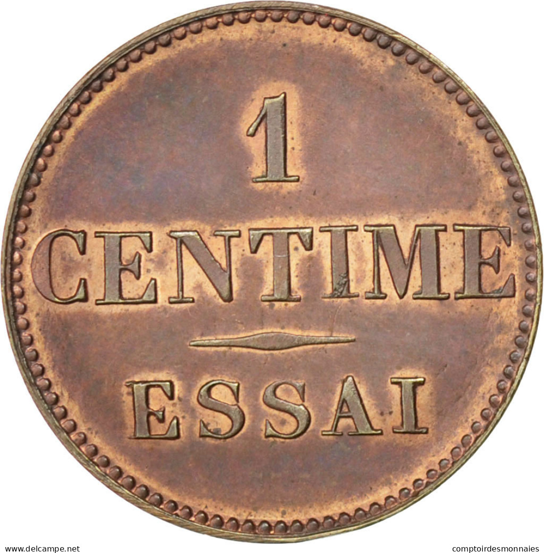 Monnaie, France, 1 Centime, SUP+, Bronze, Gadoury:80 - Essais, Piéforts, épreuves & Flans Brunis