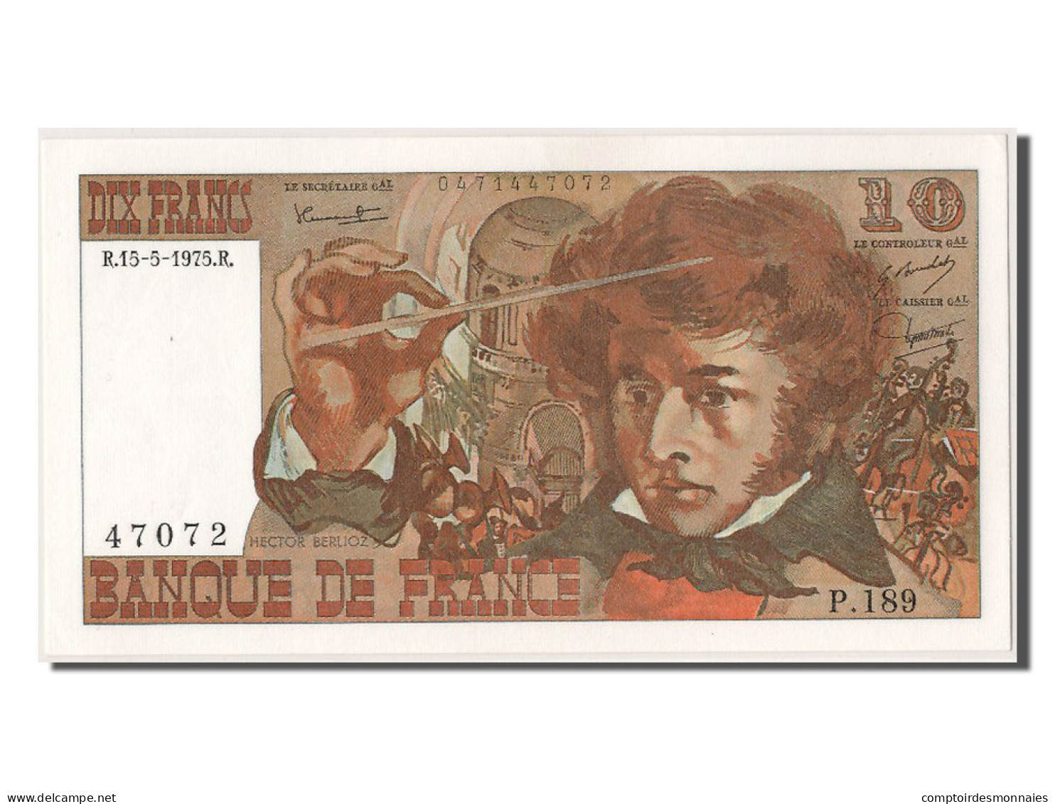 Billet, France, 10 Francs, 10 F 1972-1978 ''Berlioz'', 1975, 1975-05-15, NEUF - 10 F 1972-1978 ''Berlioz''