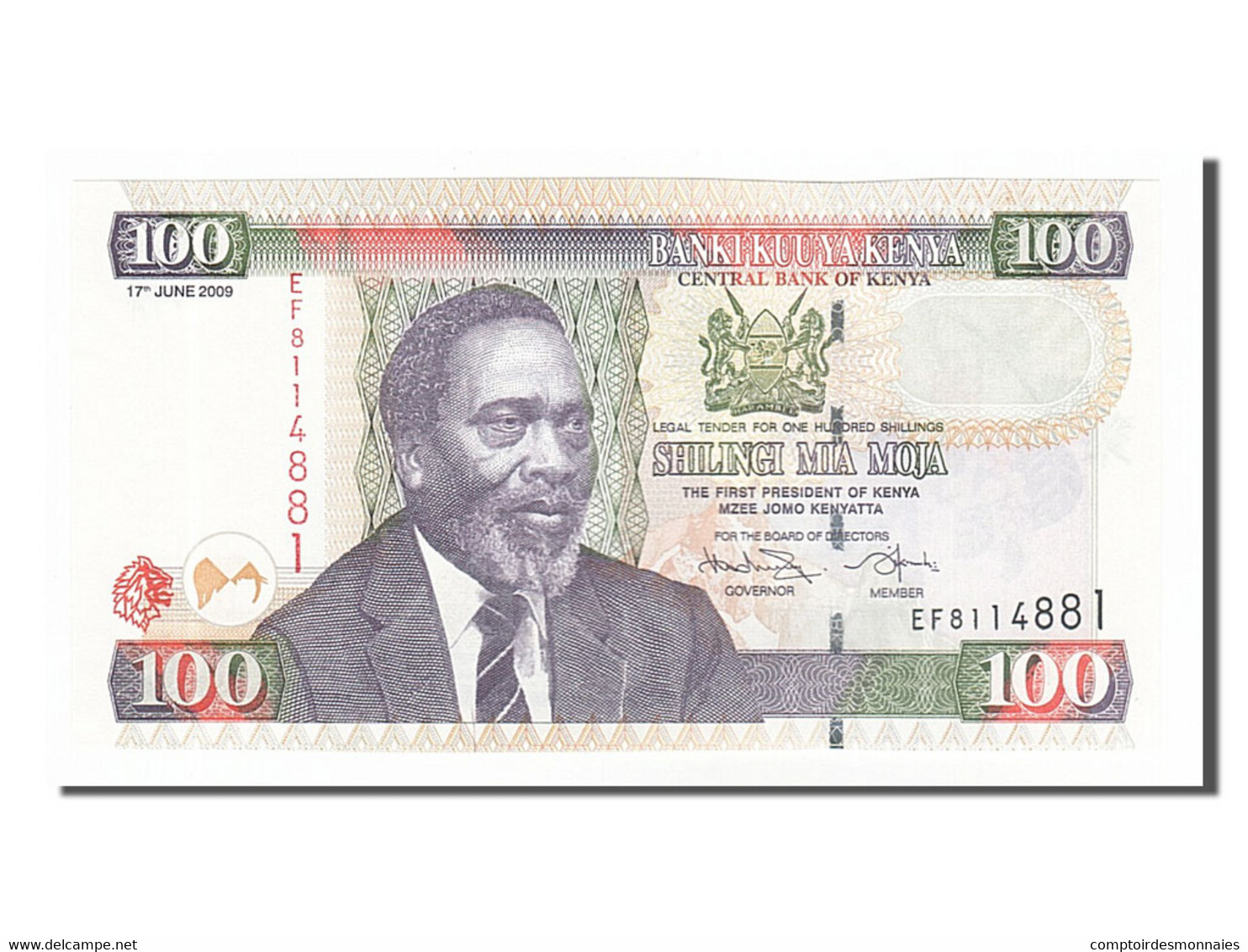 Billet, Kenya, 100 Shillings, 2009, 2009-06-17, NEUF - Kenia