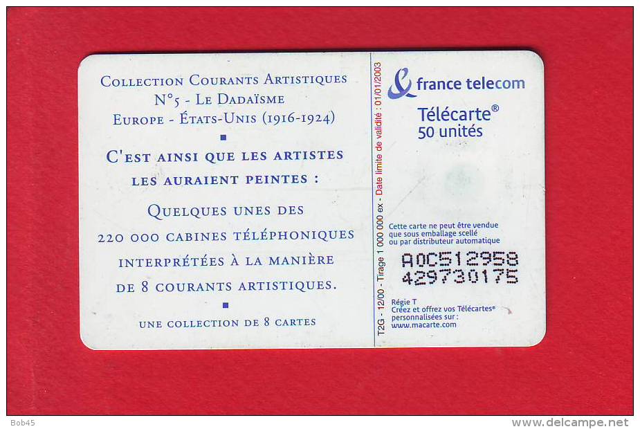 476 - Telecarte Publique Collection Courant Artistique Le Dadaisme (F1107A) - 2000