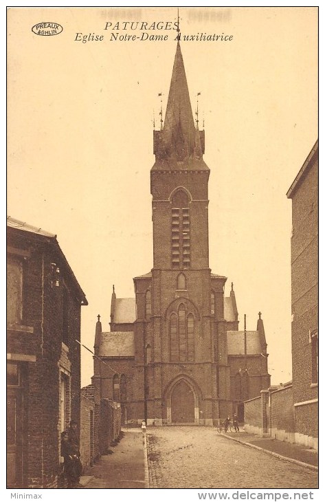 Paturages - Eglise Notre-Dame - Auxiliatrice 1932 Préaux - Colfontaine