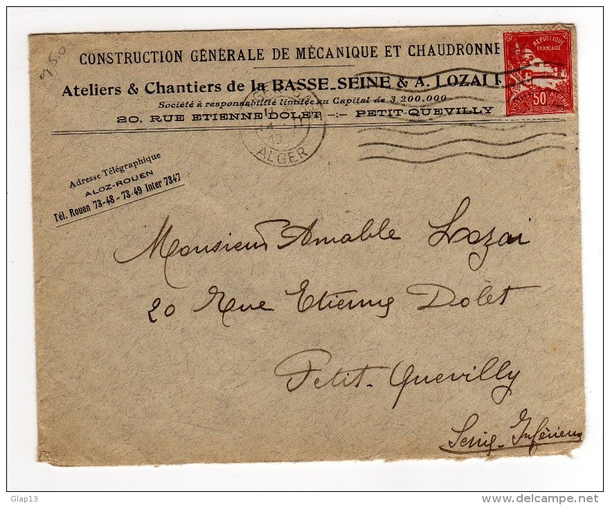 LETTRE DE 1933 - Storia Postale