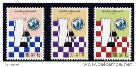 Echecs  Serie Neuve  Libye 1976  Y:594/596 Cote/value:11€ Chess Series MNH  Libya - Echecs