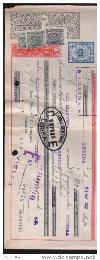 ESPAGNE-BANQUE ESPAGNE-LERIDA - Cheques En Traveller's Cheques