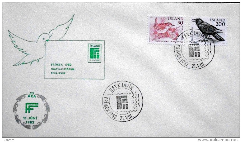 Iceland 1981  MiNr.567-68  Special Cancel Cover 21-8-1982 ( Lot 3101 ) - Covers & Documents