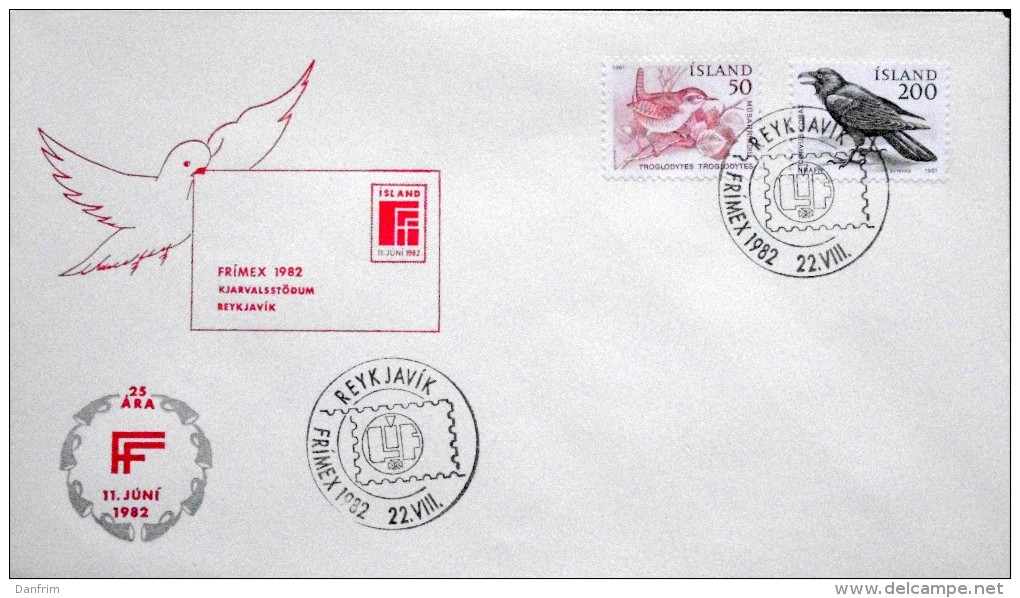 Iceland 1981  MiNr.567-68  Special Cancel Cover 22-8-1982 ( Lot 3097 ) - Lettres & Documents