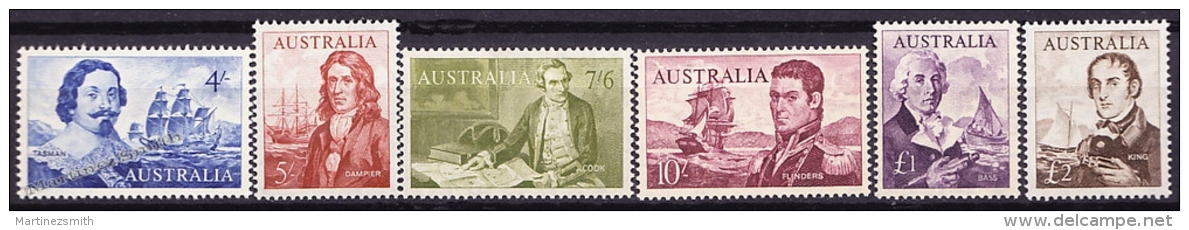 Australia 1963 Yvert 299-304, Definitive Set, Navigators &amp; Ships- MNH - Mint Stamps