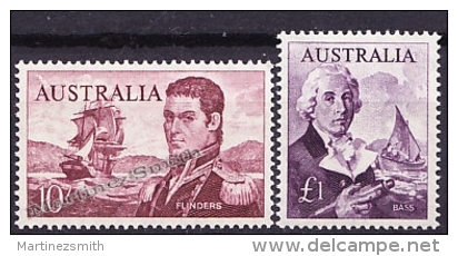 Australia 1965 Yvert 315-16, Definitive Set, Navigators White Paper - MNH - Nuovi