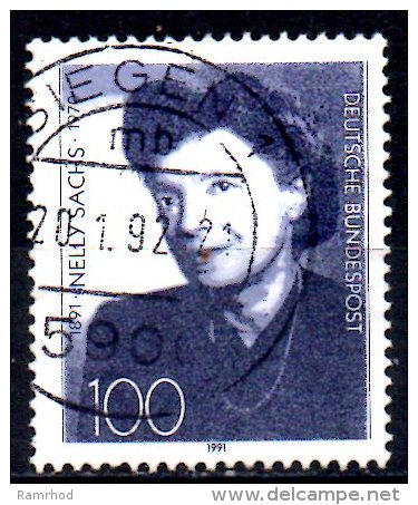 GERMANY 1991 Birth Centenary Of Nelly Sachs (writer) - 100pf Nelly Sachs   FU - Gebraucht