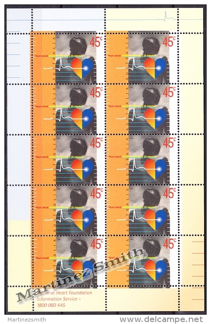 Australie - Australia 1998 Yvert 1670, Heart &amp; Health - Sheetlet - MNH - Sheets, Plate Blocks &  Multiples