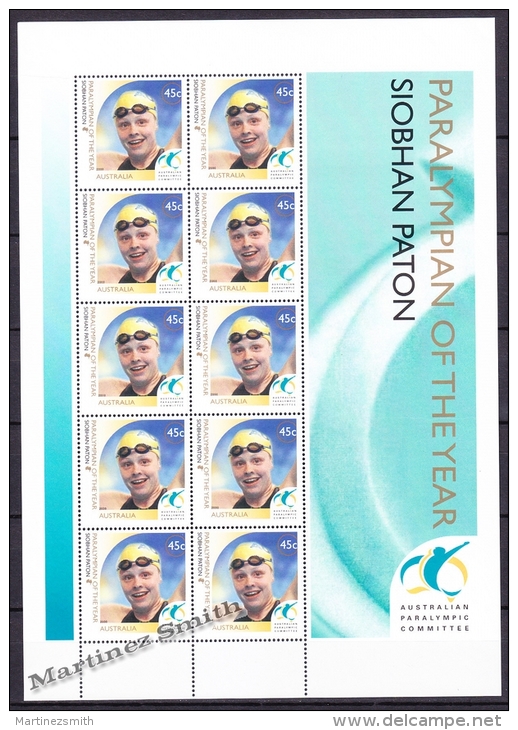 Australie - Australia 2000 Yvert 1898, Paralympic Athlete Of The Year, Siobhan Paton - Sheetlet - MNH - Sheets, Plate Blocks &  Multiples